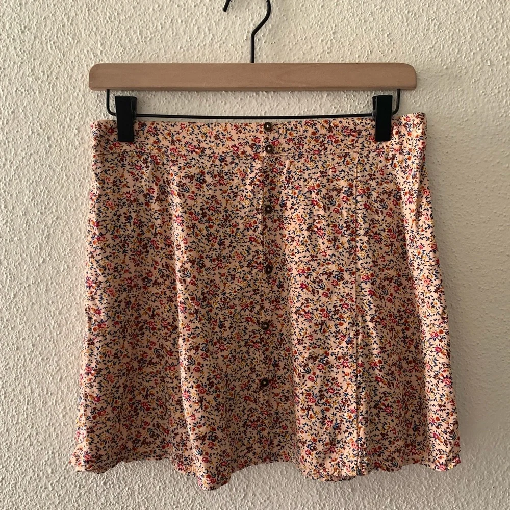 XHILARATION Floral Crop Top Mini Skirt 2pc Set Medium - Picture 7 of 16